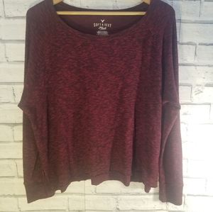 American Eagle Maroon Soft & Sexy Shirt
